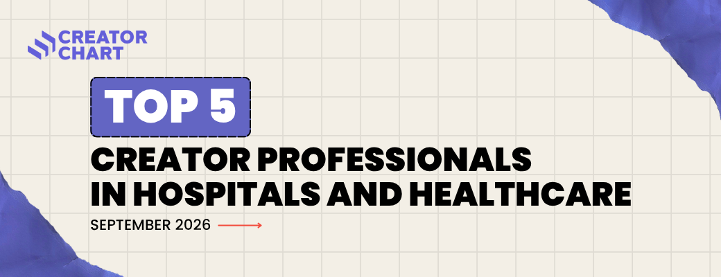 CREATOR CHART’S TOP 5 CREATOR PROFESSIONALS IN HOSPITALS AND HEALTHCARE | SEPTEMBER 2026