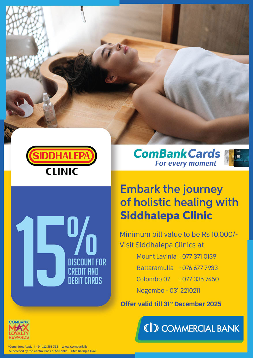 Up to 15% discount for ComBank Credit & Debit Cards