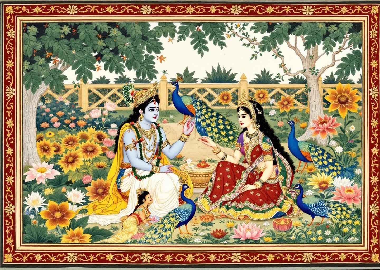 Krishna Radha Miniature