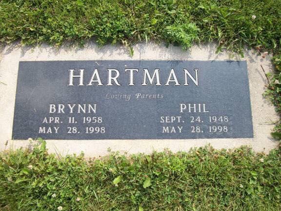 Phil Hartman and his wife Brynn's cenotaph at Greenwood Cemetery, Thie...