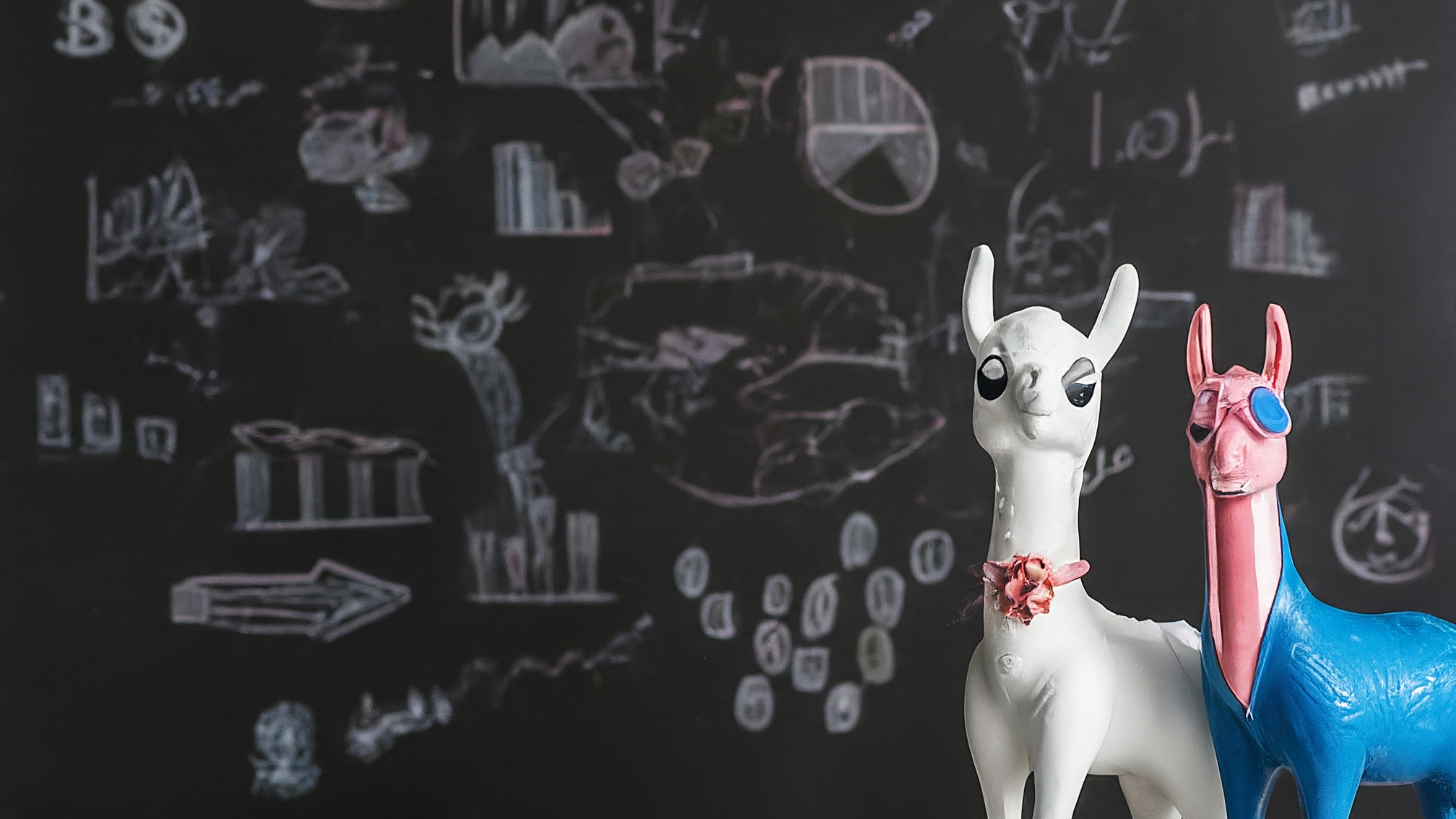 Due lama bianchi cartoon vestiti con eleganti completi (uno maschio blu, una femmina rosa) con espressioni serie e analitiche, uno che indica un grafico con una linea piatta a zero su uno sfondo scuro con elementi grafici che richiamano il mondo crypto. Nessun testo visibile sul thumbnail. Stile cartone animato moderno, colori vivaci ma professionali.