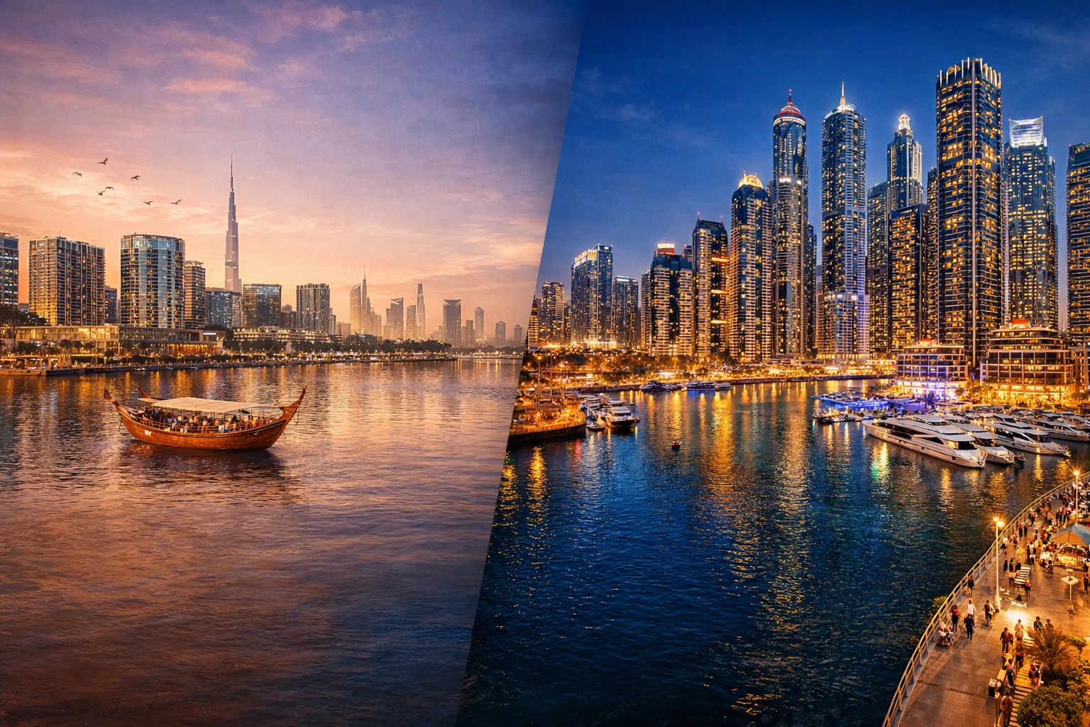 Dubai Creek vs Dubai Marina: Which Waterfront Life Fits You Best?