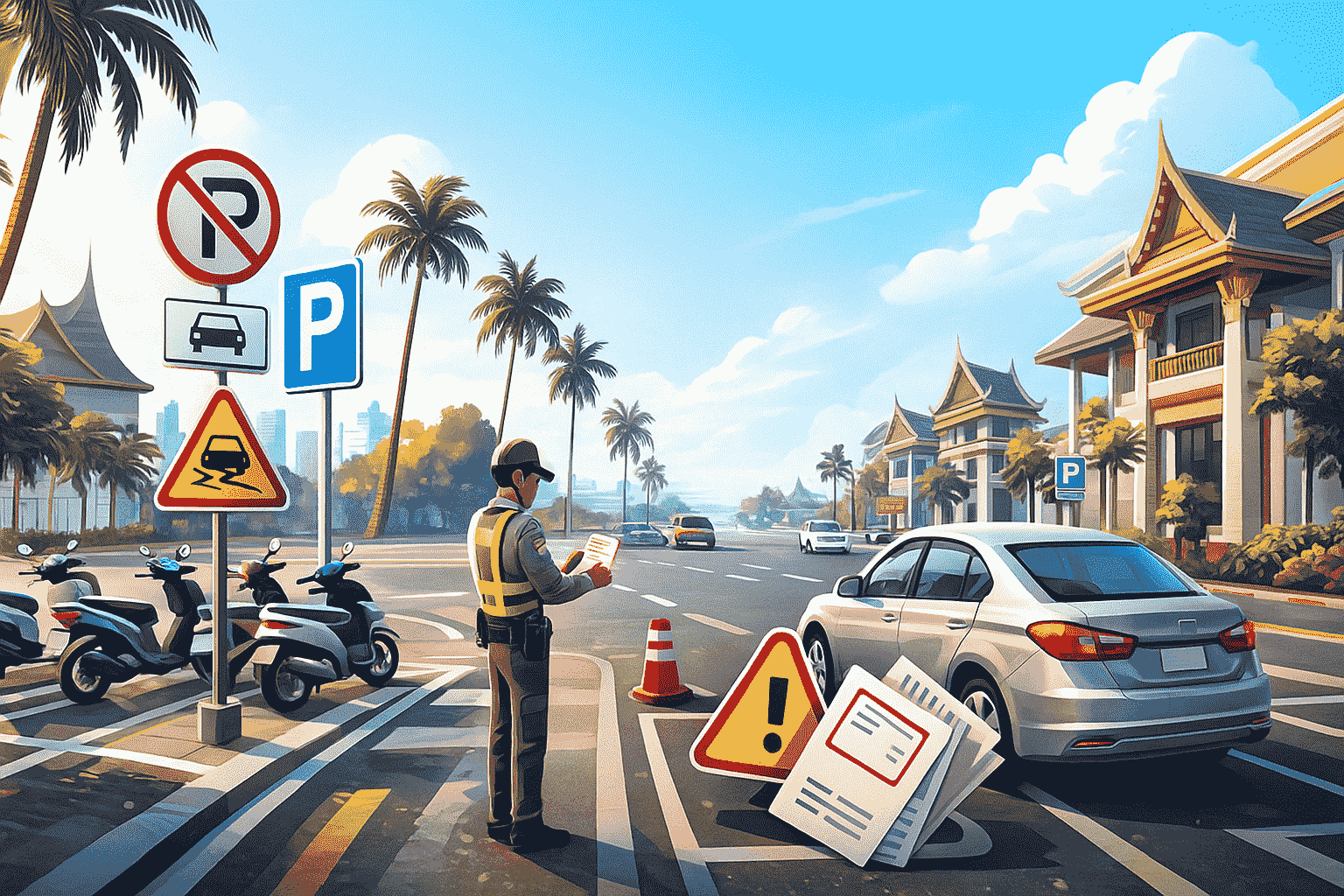 Основные штрафы за вождение и парковку на Пхукете в 2026 году