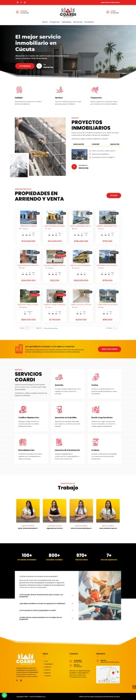 Página completa del sitio web de Inmobiliaria Coardi (inmobiliariacoardi.com)