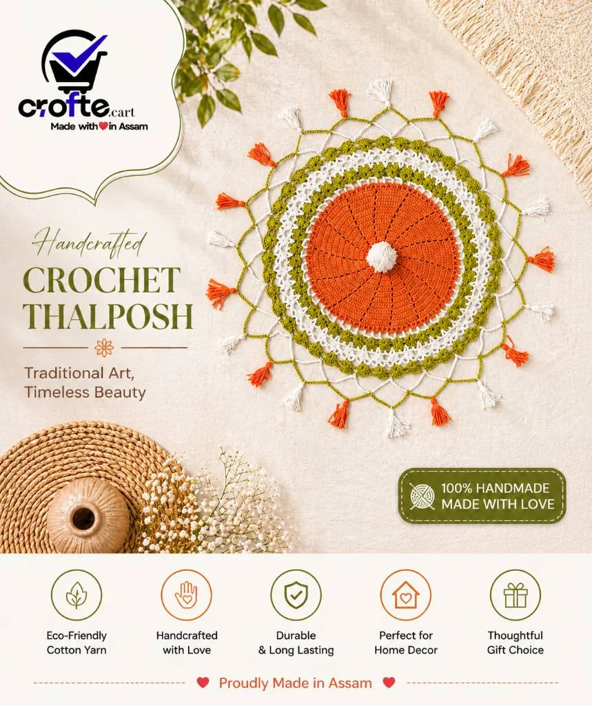 Handcrafted Crochet Thalposh 2 pcs