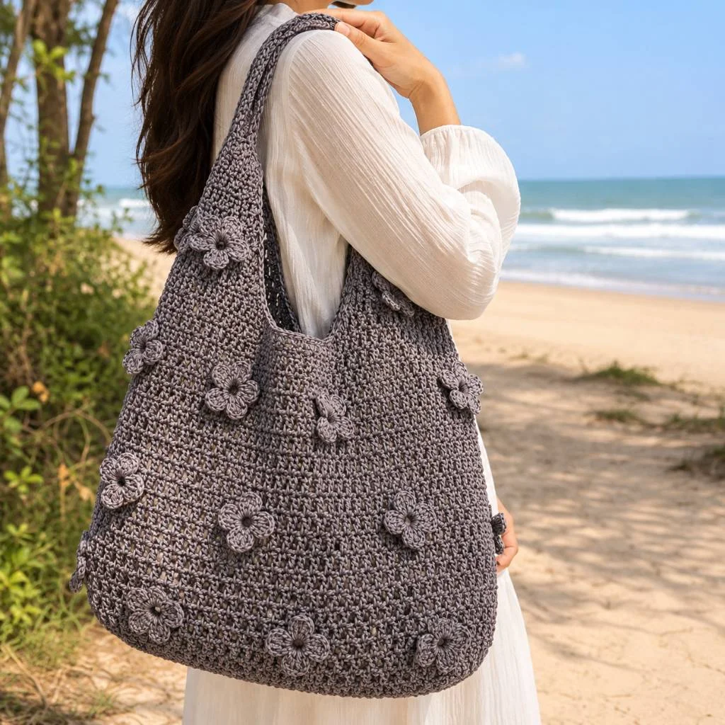Blooming shores tote