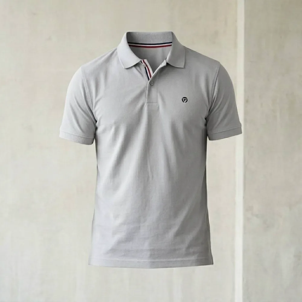 Men's Slim-Fit Piqué Polo Shirt - Grey