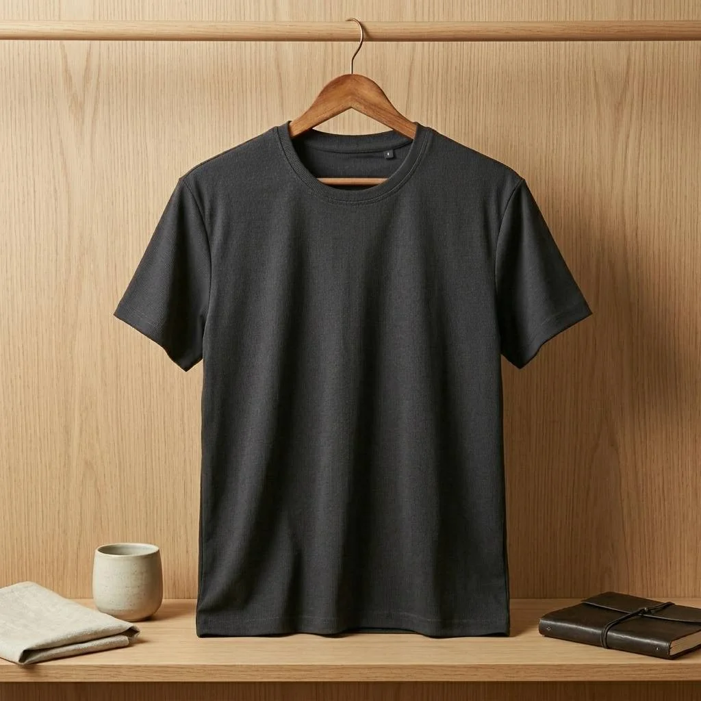 Vertical Textured Performance T-Shirt – Slate
