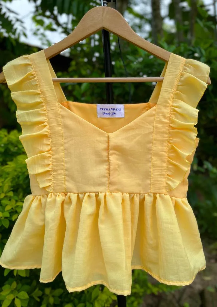 Sunlit Ruffle peplum top 