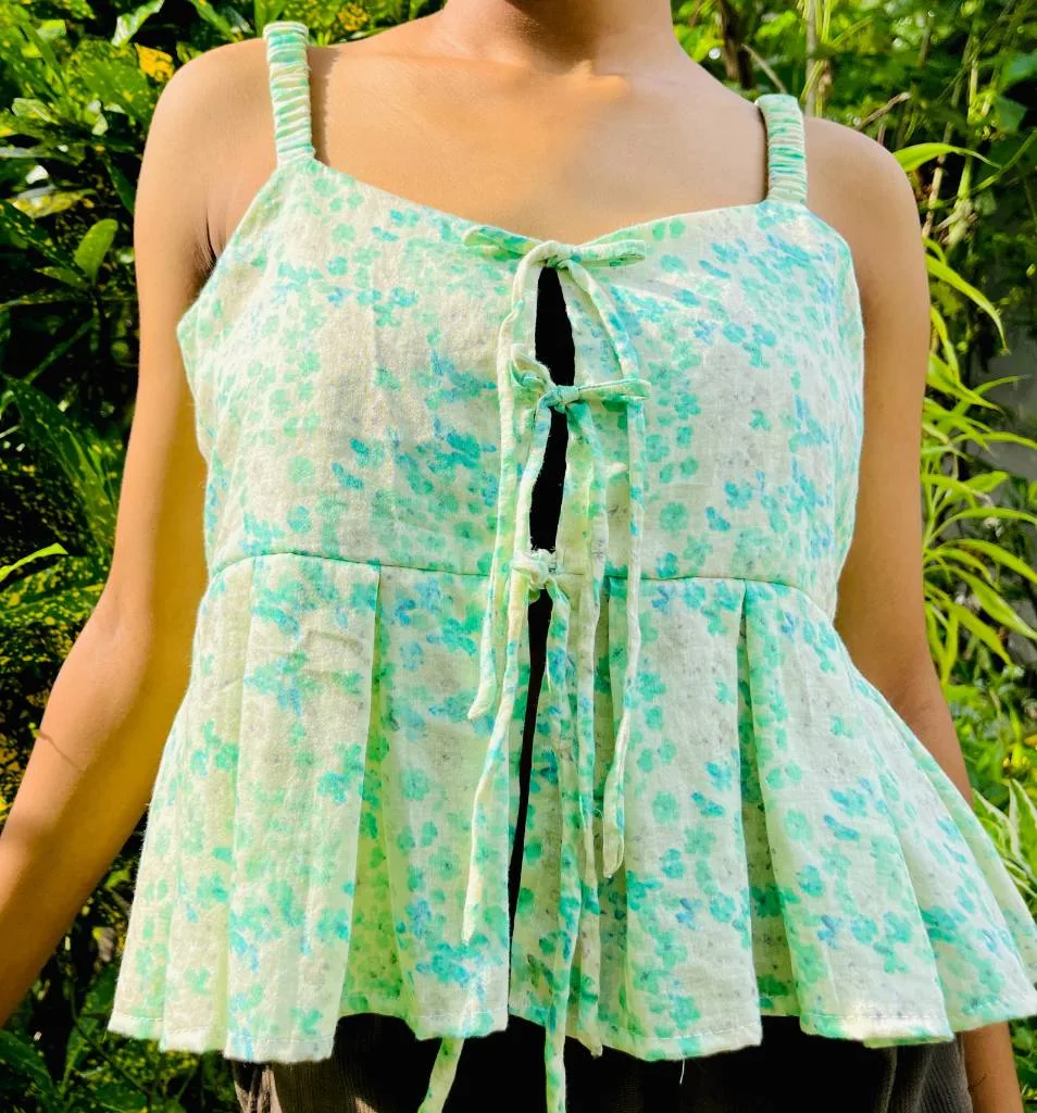 Mint peplum top 