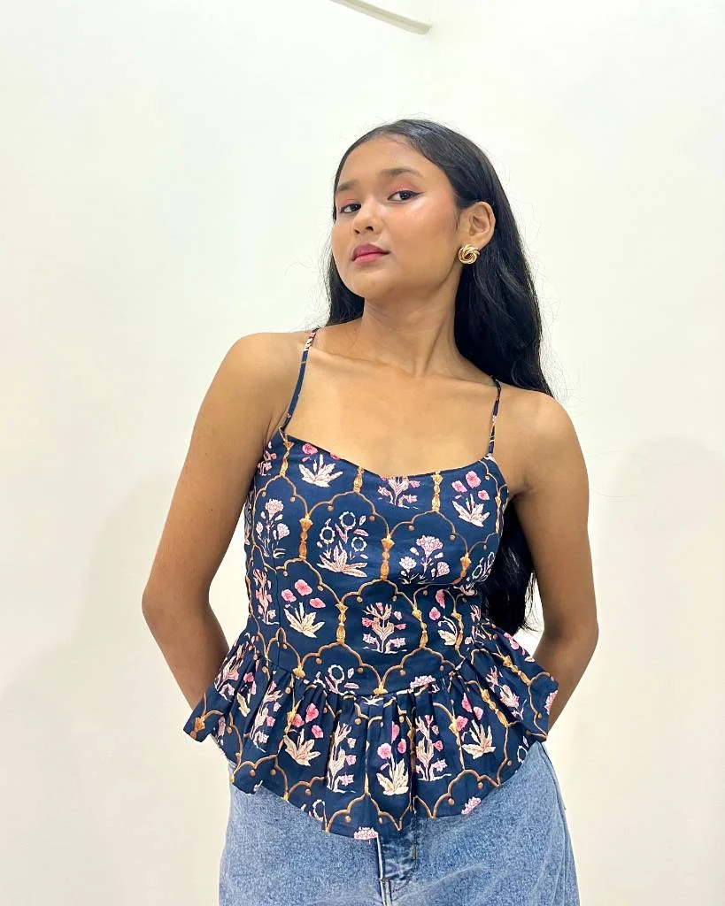Midnight Bloom Top