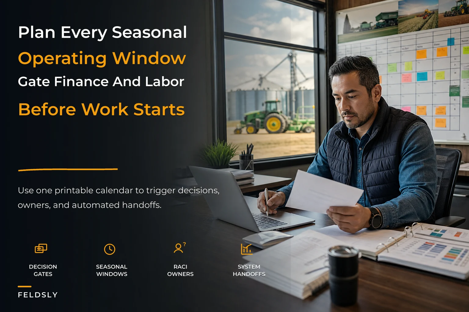 Enterprise seasonal operational calendar for finance, procurement and labor