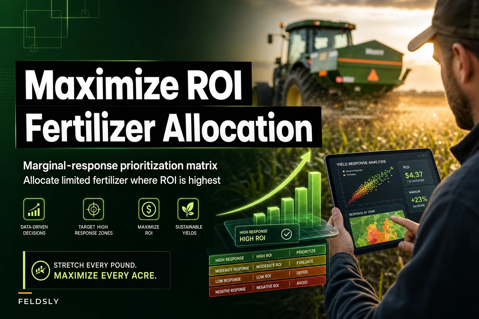 How to stretch limited fertilizer: a marginal‑response prioritization matrix to maximize field ROI