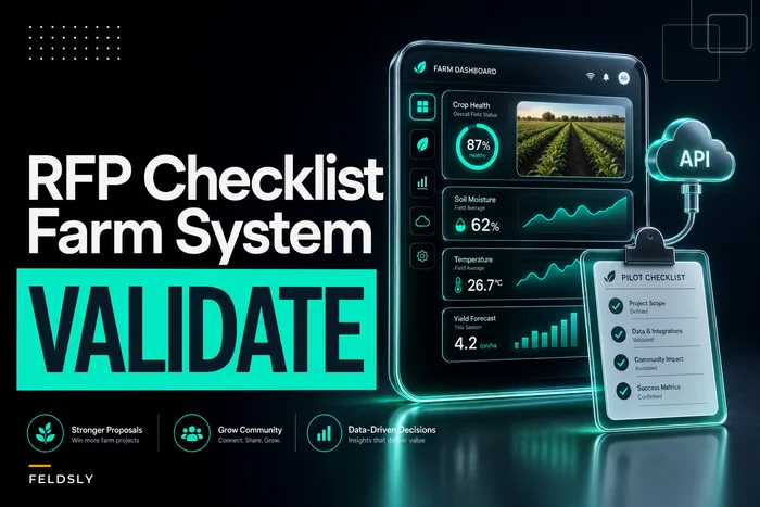 RFP & Technical Checklist: Selecting a Farm Management System (FMS/FMIS) for a 3,000‑Acre Corn‑Soy Operation