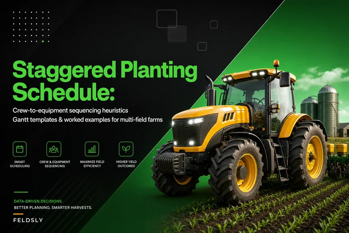 Sequence adjacent fields: a staggered planting schedule and crew‑equipment pairing template for multi‑field farms