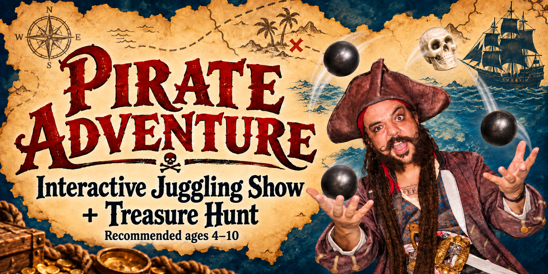 🏴☠️ Pirate Juggling Show & Treasure Hunt