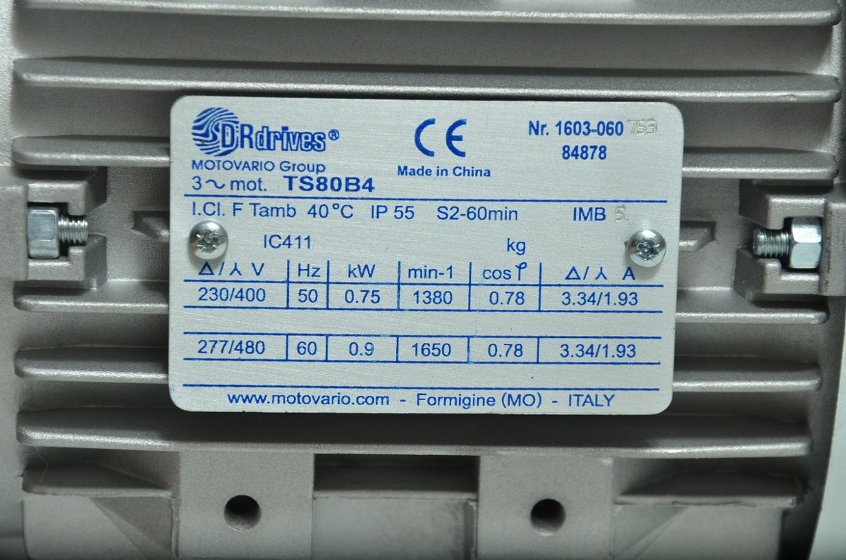 Motor 1hp Motovario Europeo Iec | Mercado Libre