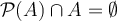 \mathcal{P}(A)\cap A=\emptyset