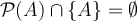 \mathcal{P}(A)\cap \{A\}= \emptyset