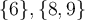 \{6\},\{8,9\}