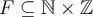 F\subseteq \mathbb{N}\times\mathbb{Z}