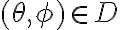 (\theta,\phi)\in D