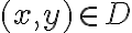 (x,y)\in D