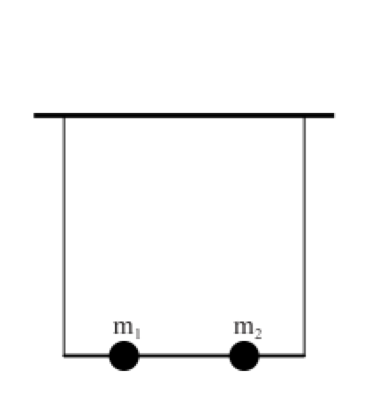 Suspended rod with two vertical strings