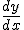  \fontsize{3} \frac{dy}{dx}  