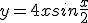  \fontsize{3} y=4xsin \frac{x}{2}  