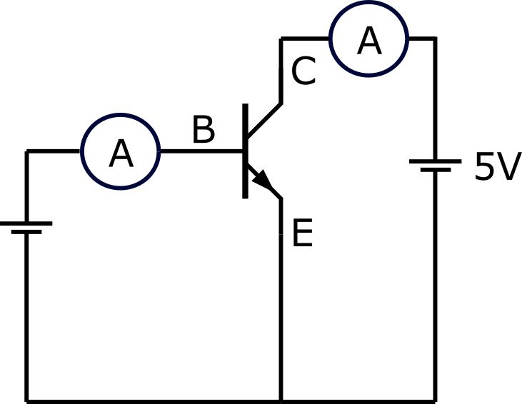 Stromverstärkung NPN Transistor