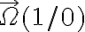 \overrightarrow{\Omega} ( 1/0 )