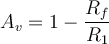 A_{v} = 1 - \dfrac{R_{f}}{R_{1}}
