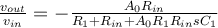 \frac{v_{out}}{v_{in}} =-\frac{A_0 R_{in}}{R_1+R_{in}+A_0R_1R_{in}sC_1}