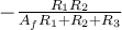 -\frac{R_1R_2}{A_fR_1 + R_2 + R_3}