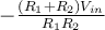  -\frac{(R_1+ R_2)V_{in}}{R_1R_2}