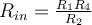 R_{in} = \frac{R_1R_4}{R_2}