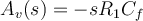 A_{v}(s) = -sR_{1}C_{f} 