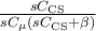 \frac{sC_{\text{CS}}}{sC_{\mu}(sC_{\text{CS}} +\beta)}
