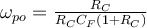 \omega_{po} = \frac{R_C}{R_C C_F(1+ R_C)}