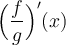 \Big(\dfrac{f}{g}\Big)'(x)