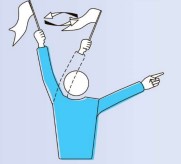 Який жест судді зображено на малюнку?