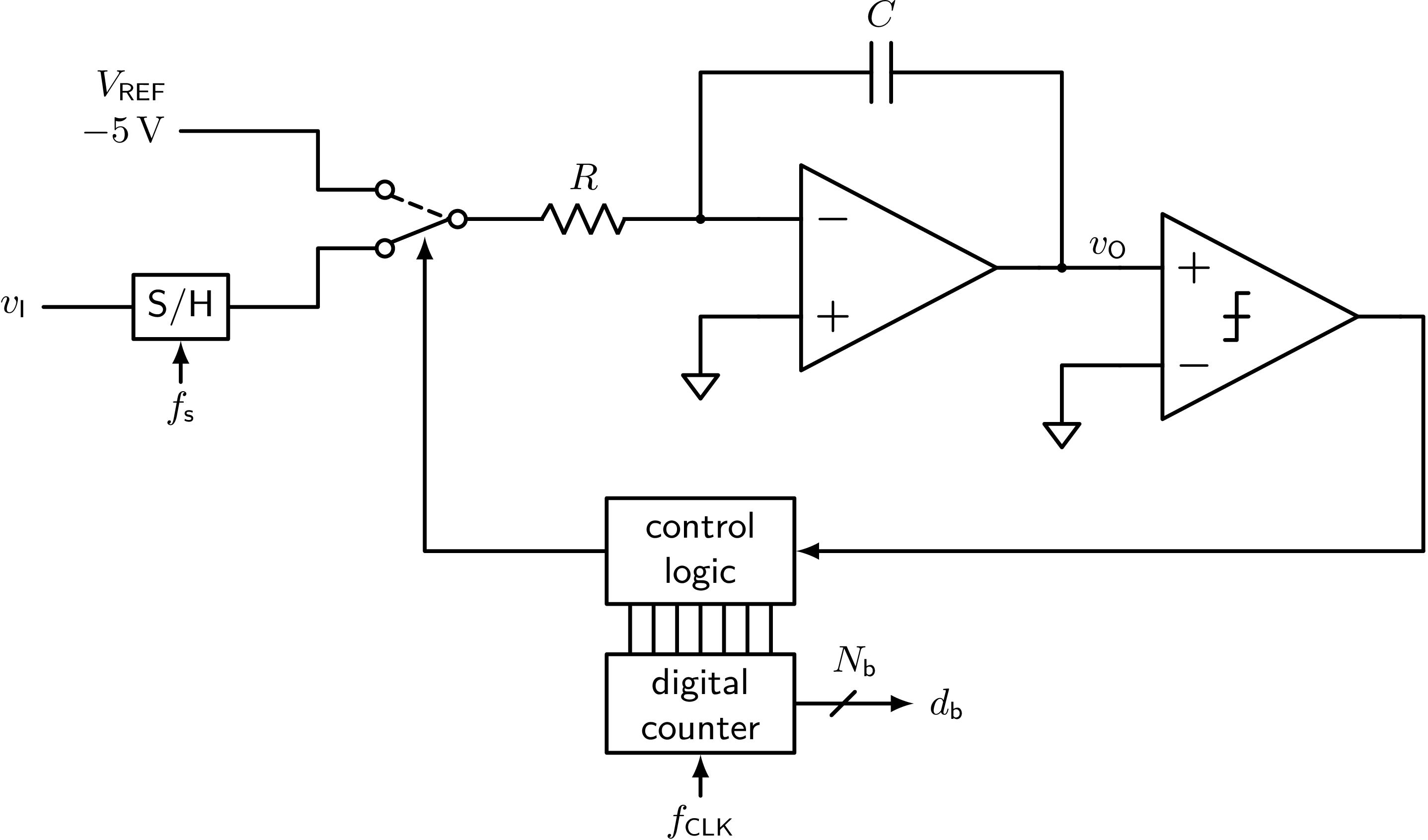 Dual-slope ADC circuit