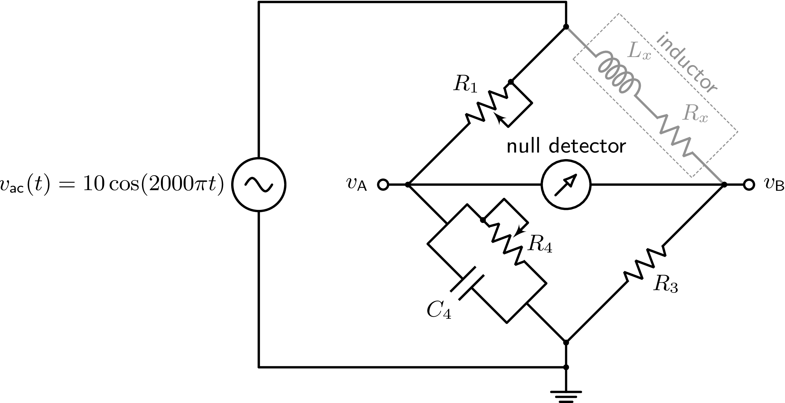 Maxwell-Wien bridge circuit
