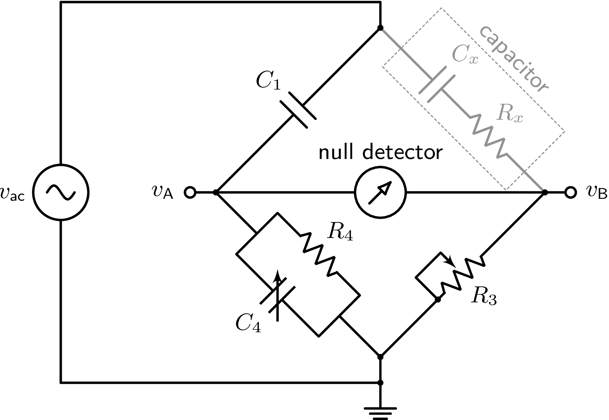 Schering bridge circuit