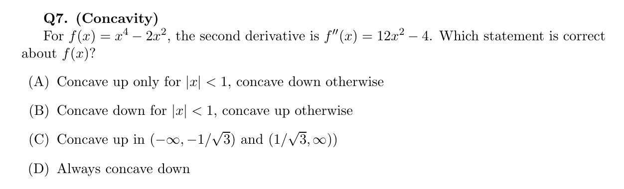 concavity question 