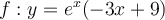 f:y=e^x(-3x+9)