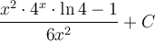 \displaystyle\frac{x^2\cdot 4^x\cdot \ln4-1}{6x^2}+C