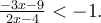 \frac{-3x-9}{2x-4}< -1.
