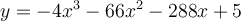 y=-4x^3-66x^2-288x+5